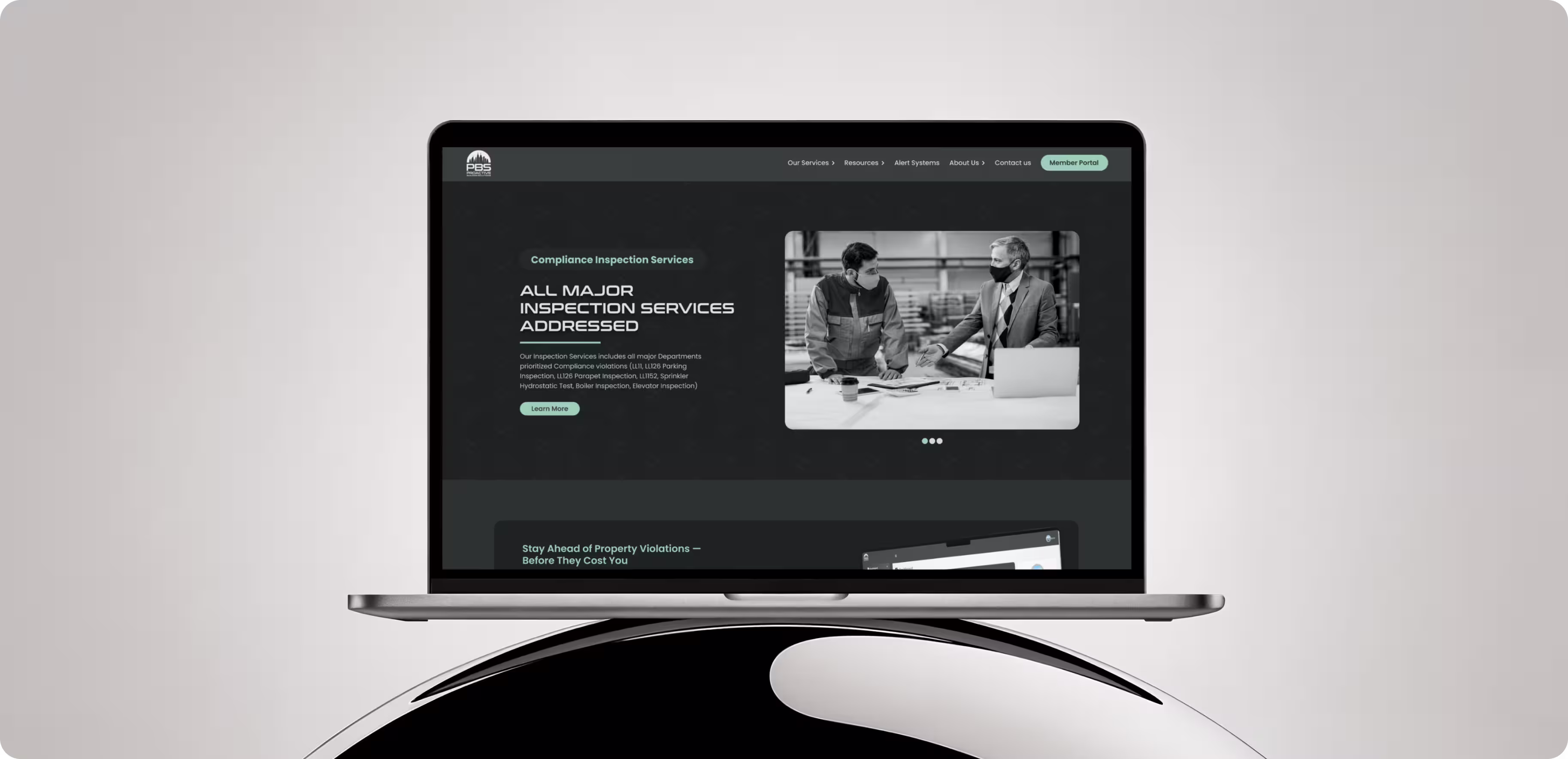 Proactive Building Solutions website overview