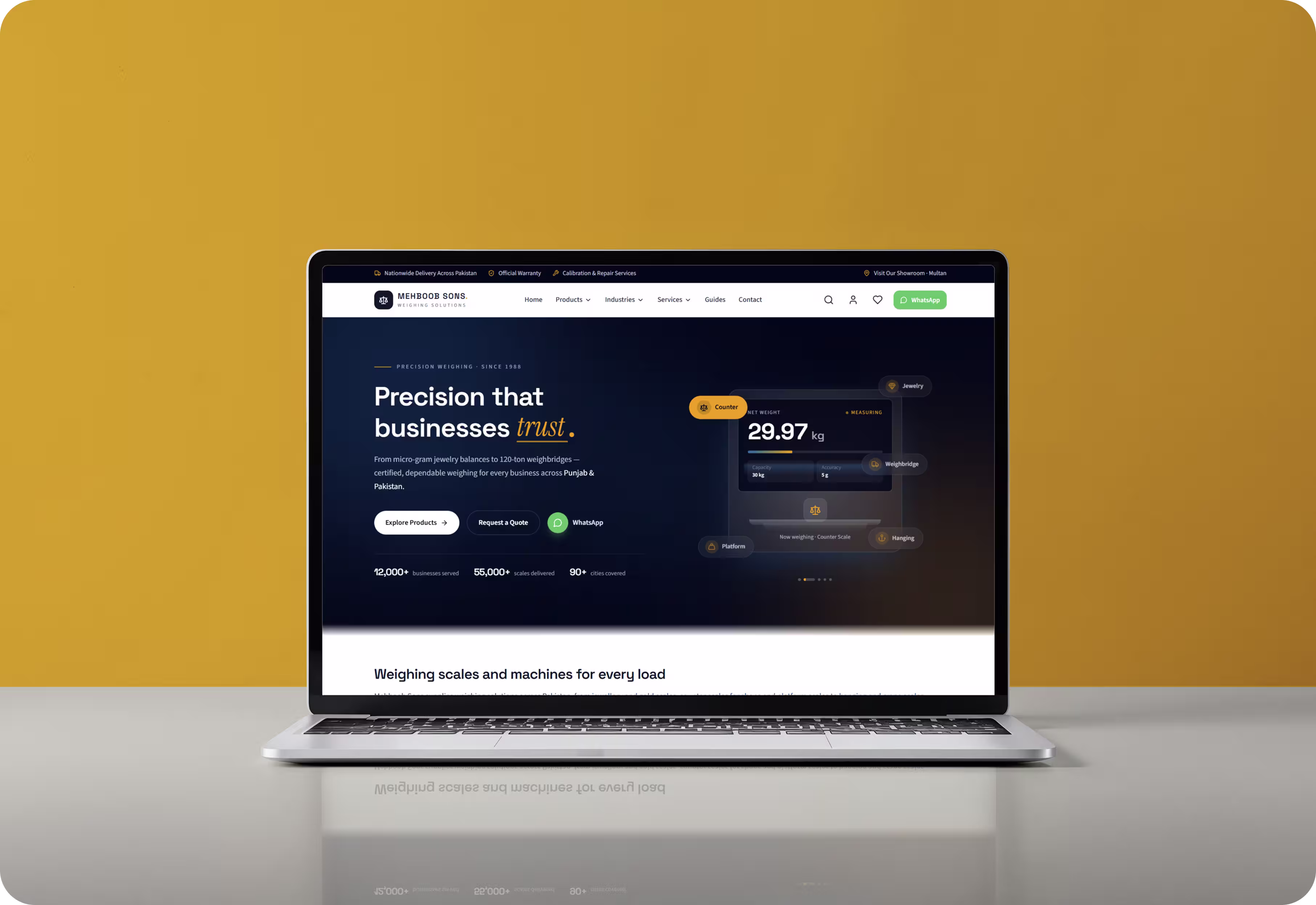 Mehboob Scales website case study